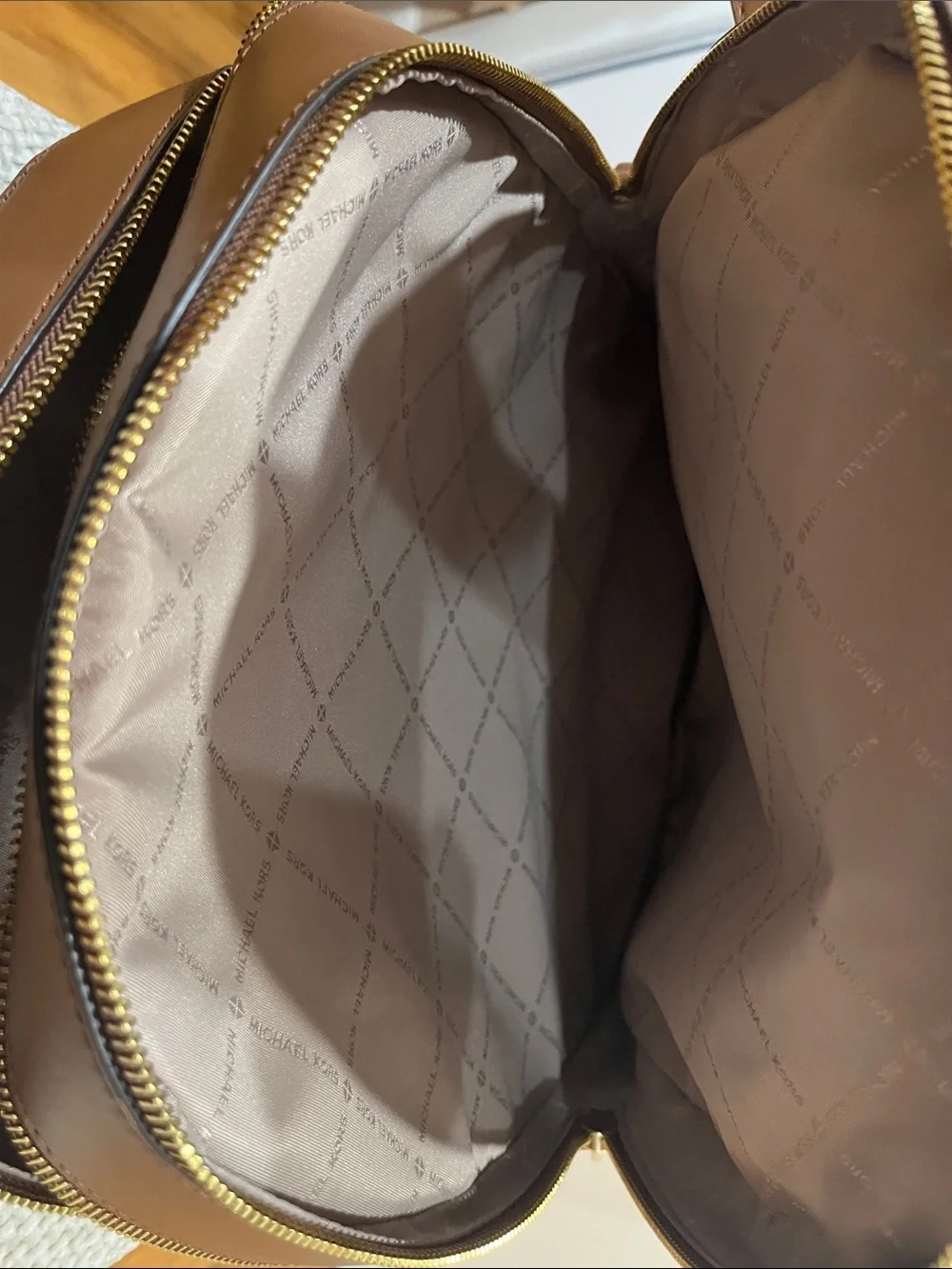 Michael Kors Brown/Tan Monogram Jaycee Backpack